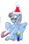 Size: 1056x1601 | Tagged: safe, artist:homeshine, oc, oc only, oc:homeshine, pegasus, pony, 2024 community collab, derpibooru community collaboration, blushing, christmas, female, glasses, hat, holiday, pegasus oc, present, santa hat, simple background, solo, traditional art, transparent background, wings