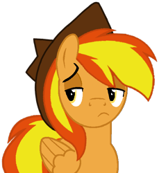 Size: 558x608 | Tagged: safe, artist:noi kincade, oc, oc only, oc:firey ratchet, pegasus, g4, fedora, hat, male, simple background, solo, stallion, transparent background