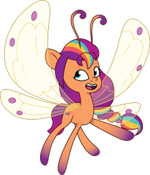 Size: 992x1158 | Tagged: safe, artist:prixy05, sunny starscout, breezie, g5, my little pony: tell your tale, breezescout, breeziefied, female, mane stripe sunny, simple background, solo, species swap, transparent background, vector