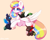 Size: 2500x2000 | Tagged: safe, oc, oc:gabrizzy, oc:lone lone(unidentified), oc:rage(unidentified), oc:uni(unidentified), changeling, pegasus, pony, high res, red changeling, simple background