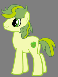 Size: 1172x1560 | Tagged: safe, artist:amelia-bases, artist:star polaris and friends, derpibooru exclusive, apple bud, earth pony, pony, g4, base used, budbetes, butt, butt tail, cute, green eyes, male, older apple bud, plot, smiling, solo, stallion, standing