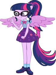 Size: 504x676 | Tagged: safe, edit, edited screencap, editor:incredibubbleirishguy, screencap, sci-twi, twilight sparkle, equestria girls, g4, my little pony equestria girls: better together, text support, text support: rarity, 1000 hours in paint.net, 1000 years in photoshop, background removed, beautiful, ponied up, pony ears, ponytail, pretty, simple background, solo, spread wings, transparent background, updated image, wings, wrong aspect ratio