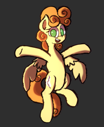 Size: 2423x2949 | Tagged: safe, artist:vithepegasi, oc, oc only, oc:tiptoe, pegasus, pony, fanfic:antipodes, fanfic, fanfic art, flying, happy, high res, not carrot top, smiling, solo, spread wings, wings