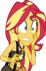 Size: 1648x2520 | Tagged: safe, edit, edited screencap, editor:homersimpson1983, screencap, sunset shimmer, human, equestria girls, g4, background removed, belly, bikini, clothes, female, geode of empathy, magical geodes, midriff, not a vector, simple background, solo, swimsuit, transparent background