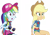 Size: 3610x2520 | Tagged: safe, edit, edited screencap, editor:mrtoonlover83, screencap, applejack, rainbow dash, human, equestria girls, g4, lost and found, my little pony equestria girls: better together, applejack's hat, background removed, cap, cowboy hat, female, geode of super speed, geode of super strength, glasses, hat, high res, magical geodes, not a vector, palindrome get, simple background, sunglasses, transparent background