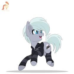 Size: 2500x2500 | Tagged: safe, artist:r4hucksake, oc, oc only, oc:moonlight breeze, bat pony, earth pony, hybrid, pony, clothes, female, high res, hoodie, mare, simple background, solo, transparent background