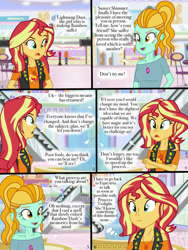 Size: 768x1024 | Tagged: source needed, safe, artist:ilaria122, lightning dust, sunset shimmer, comic:a mysterious rival, equestria girls, g4