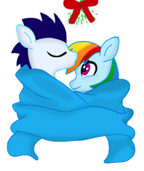 Size: 750x887 | Tagged: source needed, safe, artist:delphina34, rainbow dash, soarin', g4, christmas, female, holiday, male, ship:soarindash, shipping, simple background, straight, transparent background