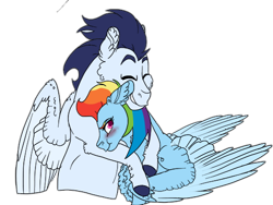 Size: 516x388 | Tagged: artist needed, source needed, safe, rainbow dash, soarin', pegasus, pony, g4, female, male, ship:soarindash, shipping, simple background, straight, transparent background