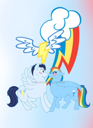 Size: 798x1097 | Tagged: artist needed, source needed, safe, rainbow dash, soarin', pegasus, pony, g4, female, male, ship:soarindash, shipping, straight