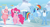 Size: 1212x659 | Tagged: safe, edit, pinkie pie, rainbow dash, cat, dragon, dryad, earth pony, hybrid, pegasus, pony, anthro, plantigrade anthro, g4, anthro with ponies, cloudsdale, crossover, crossover shipping, cute, dashabetes, diapinkes, dragoness, female, flower, flower bubble, flying, foofa, foofapie, girly girl, group, interspecies, lesbian, logo, mare, nekorus, nick jr., quartet, shipping, tomboy, toodee, toodeedash, yo gabba gabba!