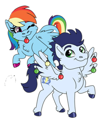 Size: 698x754 | Tagged: artist needed, source needed, safe, rainbow dash, soarin', pegasus, pony, g4, female, male, ship:soarindash, shipping, straight