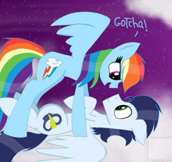 Size: 504x476 | Tagged: safe, artist:rai2n, edit, rainbow dash, soarin', pegasus, pony, g4, cropped, female, male, ship:soarindash, shipping, straight