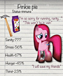 Size: 521x631 | Tagged: safe, artist:makikofox3535, pinkie pie, smile virus, g4, candy, food, hammer, jelly beans, jelly belly, pinkamena diane pie, solo