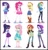 Size: 1062x1115 | Tagged: safe, artist:awesomegamedude10, applejack, fluttershy, pinkie pie, rainbow dash, rarity, sci-twi, starlight glimmer, sunset shimmer, twilight sparkle, human, equestria girls, g4, applejack's hat, beanie, boots, clothes, converse, cowboy hat, crossed arms, denim, dress, female, fluttershy boho dress, hand on hip, hat, high heels, humane eight, humane five, humane seven, humane six, jacket, jeans, pants, rah rah skirt, rarity peplum dress, shoes, simple background, skinny, skirt, sneakers, thin, white background