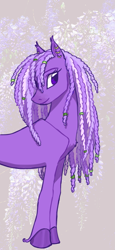 Size: 945x2048 | Tagged: safe, artist:universalheart, oc, oc only, oc:princess wisteria, earth pony, pony, earth pony oc, solo