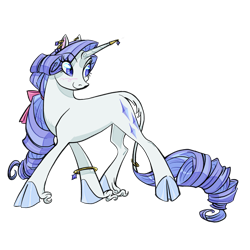 Size: 2048x2048 | Tagged: safe, artist:universalheart, rarity, classical unicorn, pony, unicorn, g4, cloven hooves, high res, horn, leonine tail, simple background, solo, transparent background, unshorn fetlocks