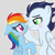 Size: 720x720 | Tagged: safe, artist:mrsdashskies, rainbow dash, soarin', g4, female, male, ship:soarindash, shipping, straight