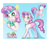 Size: 2048x1726 | Tagged: source needed, safe, artist:stratodraw, spike, sweetie belle, dragon, pony, unicorn, g4, abstract background, alternate hairstyle, butt, clothes, cute, diasweetes, dress, female, filly, foal, heart, heart eyes, hoof shoes, looking at you, male, passepartout, plot, ship:spikebelle, shipping, straight, sweetie butt, wingding eyes