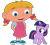 Size: 2443x2196 | Tagged: safe, artist:tb50002, twilight sparkle, human, pony, unicorn, g4, adorkable, annie (little einsteins), crossover, cute, dork, female, filly, filly twilight sparkle, foal, high res, little einsteins, twiabetes, unicorn twilight, younger