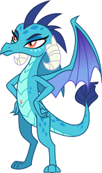 Size: 3384x5747 | Tagged: safe, artist:drakizora, artist:grievousfan, edit, vector edit, princess ember, dragon, g4, gauntlet of fire, dragoness, female, gem, hands on waist, ruby, simple background, solo, transparent background, vector