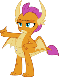 Size: 1776x2309 | Tagged: safe, artist:grievousfan, artist:sonofaskywalker, edit, vector edit, smolder, dragon, g4, what lies beneath, dragoness, female, gem, sassy, simple background, solo, transparent background, vector