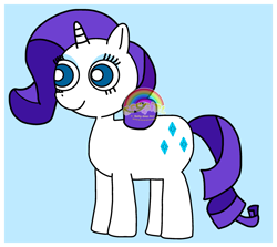 Size: 2345x2089 | Tagged: safe, artist:efegirl4, rarity, pony, unicorn, g4, blue background, cyan background, female, high res, simple background, solo