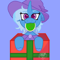 Size: 2048x2048 | Tagged: safe, artist:draconicmoss, trixie, g4, christmas, high res, holiday