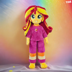 Size: 894x894 | Tagged: safe, artist:lavim, sunset shimmer, equestria girls, g4, my little pony equestria girls: rainbow rocks, clothes, doll, female, irl, pajamas, photo, plushie, smiling, solo, toy