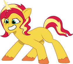 Size: 1006x883 | Tagged: safe, artist:prixy05, sunset shimmer, pony, unicorn, g4, g5, my little pony: tell your tale, female, g4 to g5, generation leap, glowing, glowing horn, horn, mare, simple background, solo, transparent background, vector