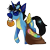 Size: 800x800 | Tagged: safe, artist:lovelock, oc, oc only, oc:night reader, bat pony, pony, unicorn, candy, clothes, commission, costume, cute, food, goggles, halloween, halloween costume, holiday, pumpkin bucket, simple background, smiling, solo, transparent background, uniform, wonderbolts uniform, ych result
