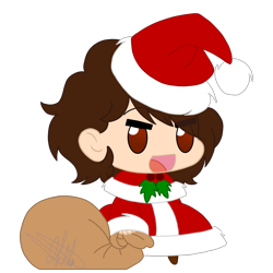 Size: 5000x5000 | Tagged: safe, artist:chelseawest, oc, oc only, oc:frost d. tart, human, chibi, christmas, clothes, costume, holiday, humanized, male, padoru, santa costume, solo, solo male, watermark