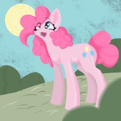 Size: 2048x2048 | Tagged: safe, artist:unduewillow, pinkie pie, earth pony, pony, g4, :p, female, heart, heart eyes, high res, solo, tongue out, wingding eyes