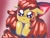 Size: 512x384 | Tagged: safe, artist:sugar-sweets, apple bloom, earth pony, pony, g4, 3:, adorabloom, cute, female, filly, foal, gradient background, puppy dog eyes, solo