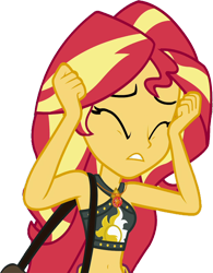 Size: 1970x2520 | Tagged: safe, edit, edited screencap, editor:homersimpson1983, screencap, sunset shimmer, human, equestria girls, g4, armpits, background removed, belly, belly button, bikini, clothes, eyes closed, female, geode of empathy, magical geodes, midriff, not a vector, sarong, simple background, solo, swimsuit, transparent background