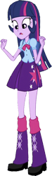 Size: 744x2520 | Tagged: safe, edit, edited screencap, editor:homersimpson1983, screencap, twilight sparkle, human, equestria girls, g4, arms, background removed, backpack, blouse, boots, bowtie, clothes, female, hair, legs, looking at self, looking down, not a vector, puffy sleeves, shoes, simple background, skirt, socks, solo, teenager, transparent background