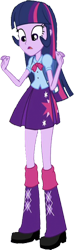 Size: 744x2520 | Tagged: safe, edit, edited screencap, editor:mrtoonlover83, screencap, twilight sparkle, human, equestria girls, g4, arms, background removed, backpack, blouse, boots, bowtie, clothes, female, hair, legs, looking at self, looking down, not a vector, puffy sleeves, shoes, simple background, skirt, socks, solo, teenager, transparent background