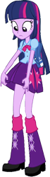 Size: 713x2520 | Tagged: safe, edit, edited screencap, editor:homersimpson1983, screencap, twilight sparkle, human, equestria girls, g4, background removed, backpack, blouse, boots, bowtie, clothes, female, fingers, grab, hair, holding, legs, looking at self, looking down, not a vector, puffy sleeves, shoes, simple background, skirt, solo, teenager, transparent background