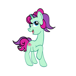 Size: 894x894 | Tagged: safe, artist:omegaridersangou, loop-de-la, pony, unicorn, g3, g4, female, g3 to g4, generation leap, simple background, solo, transparent background