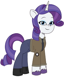 Size: 1437x1736 | Tagged: safe, artist:edy_january, artist:prixy05, rarity, pony, unicorn, g4, g5, my little pony: tell your tale, boots, british, clothes, denim, girls und panzer, jacket, jeans, lt. rarity, military, military pony, military uniform, pants, saunders, shirt, shoes, simple background, soldier, soldier pony, transparent background, uniform, united kingdom