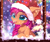 Size: 3594x3014 | Tagged: safe, artist:airiniblock, sunny starscout, earth pony, pony, g5, big ears, braid, chest fluff, christmas, christmas lights, colored eyebrows, cute, ear fluff, eye clipping through hair, eyebrows, eyebrows visible through hair, female, hat, high res, holiday, mare, open mouth, open smile, santa hat, smiling, snow, snowfall, solo, string lights, sunnybetes, teeth, window, winter