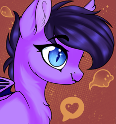 Size: 1231x1314 | Tagged: safe, artist:ondrea, oc, bat pony, pony, bust, cute, portrait