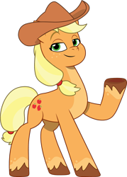 Size: 1183x1649 | Tagged: safe, artist:prixy05, applejack, earth pony, pony, g4, g5, my little pony: tell your tale, female, g4 to g5, generation leap, mare, simple background, solo, transparent background, vector