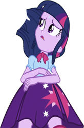 Size: 1649x2520 | Tagged: safe, edit, edited screencap, editor:homersimpson1983, screencap, twilight sparkle, human, equestria girls, g4, background removed, blouse, boots, bowtie, clothes, female, hair, looking up, lying down, not a vector, open mouth, puffy sleeves, shoes, simple background, skirt, solo, swatting, teenager, transparent background
