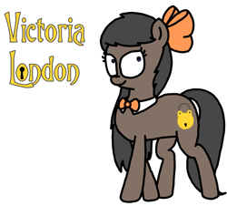 Size: 3351x3023 | Tagged: safe, artist:professorventurer, oc, oc:victoria london, earth pony, pony, g4, bow, bowtie, female, hair bow, high res, long mane, mare, not octavia