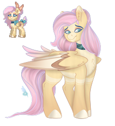 Size: 1569x1721 | Tagged: safe, artist:trashpanda czar, fluttershy, pegasus, pony, pony town, g4, long mane, long tail, simple background, solo, tail, transparent background, wings