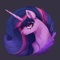 Size: 1024x1024 | Tagged: safe, artist:knopalin, twilight sparkle, alicorn, pony, g4, the last problem, bust, crying, female, just like geoffrey, mare, older, older twilight, older twilight sparkle (alicorn), portrait, princess twilight 2.0, simple background, solo, sternocleidomastoid, twilight sparkle (alicorn)