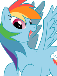 Size: 1536x2048 | Tagged: safe, artist:tstone, rainbow dash, pegasus, pony, g4, simple background, solo, white background