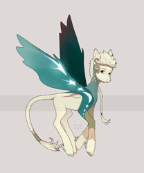 Size: 2500x3000 | Tagged: safe, artist:sivelu, oc, oc only, pegasus, pony, adoptable, braid, high res, leonine tail, male, solo, stallion, tail, winged hooves