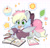 Size: 2968x2833 | Tagged: safe, artist:oofycolorful, oc, oc only, oc:blazey sketch, pegasus, pony, bow, clothes, cookie, cupcake, cute, eye clipping through hair, female, food, gray fur, hair bow, high res, journal, long hair, long tail, multicolored hair, ocbetes, pegasus oc, scrapbook, smiling, solo, sparkles, starry eyes, sticker, sweater, tail, wingding eyes